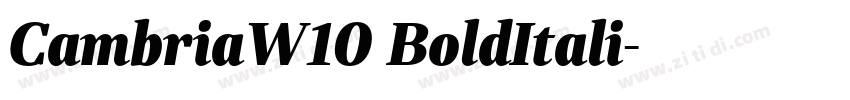 CambriaW10 BoldItali字体转换